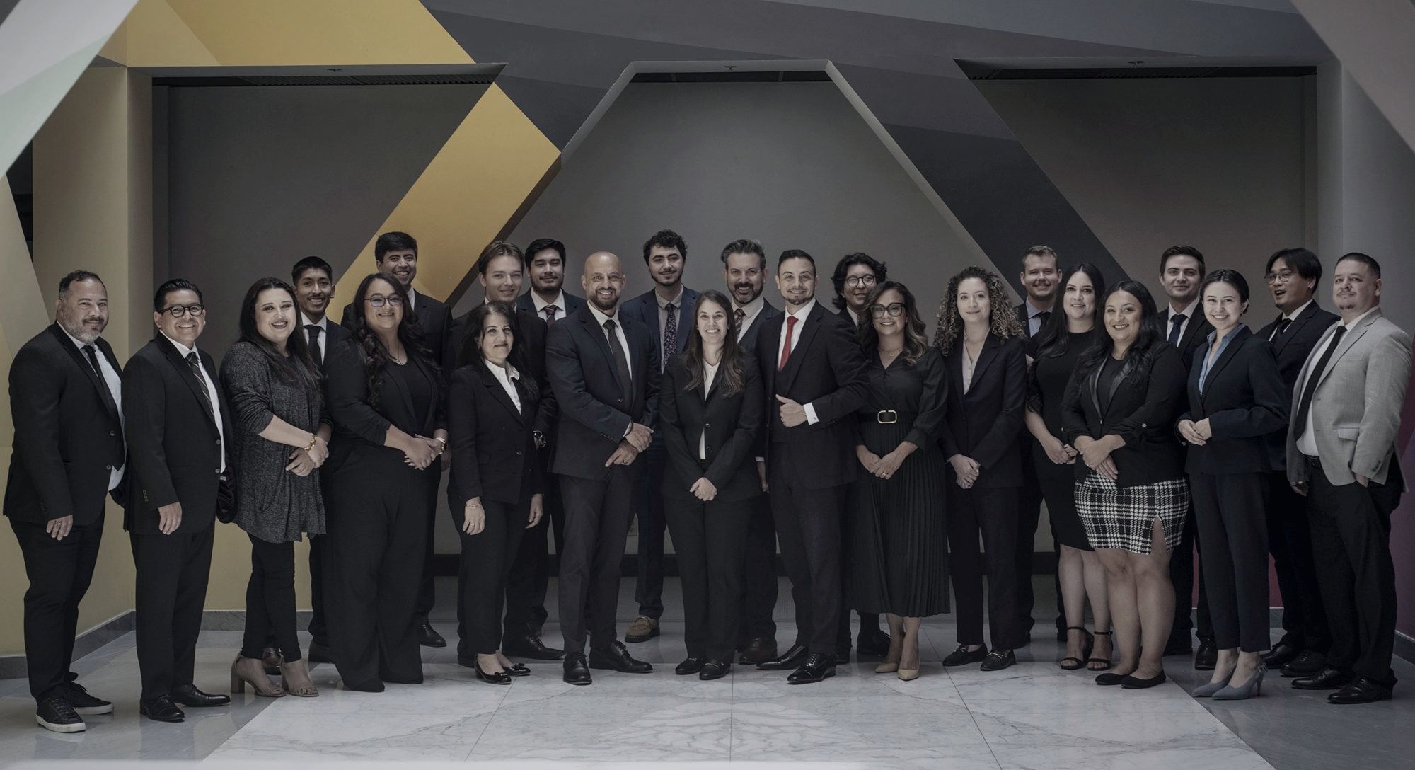 The LaCour Trial Lawyers and Employees First Labor Law team, twenty-six strong, in the Pasadena office